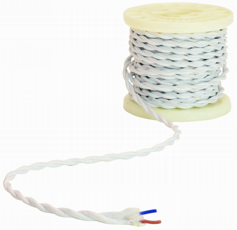 Flex DECO Braided White 2Core per Mtr.
