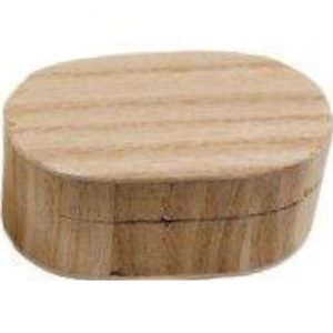 Small Oval Hinged Wooden Ornamental Storage Box