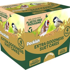 Bird Feed PECKISH Suet Cake Peanut & Mealworm x4