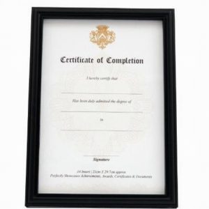Picture Certificate Frame A4 Black
