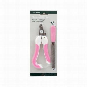 Pet Hair Nail Clipper & File PET PARLOUR Pink 14cm