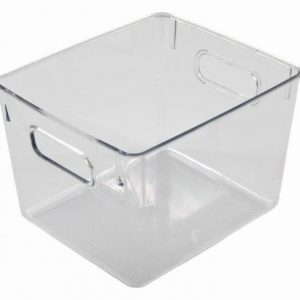 Storage Basket Clear Food Safe 22X19.5X15CM