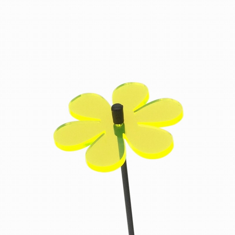 Suncatcher Fluorescent Yellow Daisy Garden Stake 6x6x50cm