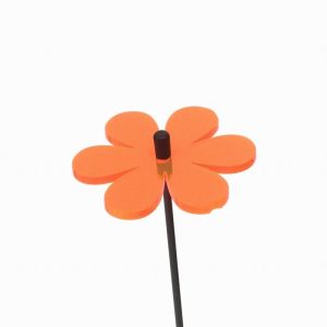 Suncatcher Fluorescent Orange Daisy Garden Stake 6x6x75cm