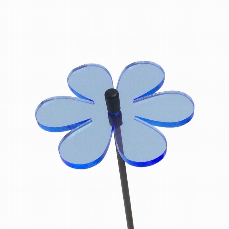 Suncatcher Fluorescent Blue Daisy Garden Stake 6x6x50cm