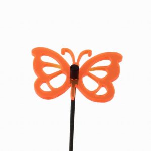 Suncatcher Fluorescent Orange Butterfly Garden Stake 6x6x50cm