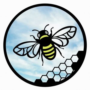 Suncatcher 33cm Acrylic Yellow and Black Bee Motif Garden Mirror