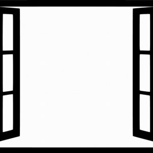 Suncatcher Black Acrylic Open Window Garden Mirror