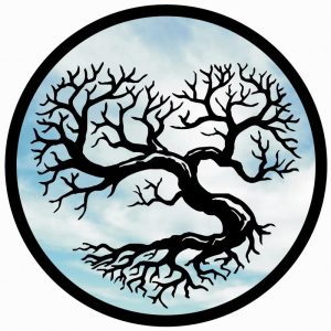 Suncatcher 50cm Heart Tree Motif Black Acrylic Garden Mirror