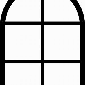Suncatcher 50x70cm Arch Window Motif Black Acrylic Garden Mirror