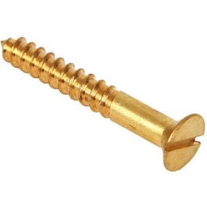 Screw Slotted Csk. Brass 14x4" x50