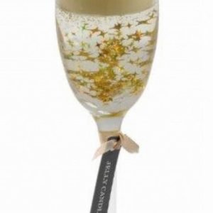 Confetti Jelly Candle Christmas Champagne Glass 5  x 22.5cm