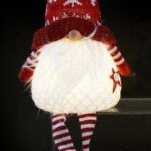 53cm Red Christmas Santa LED Gnome