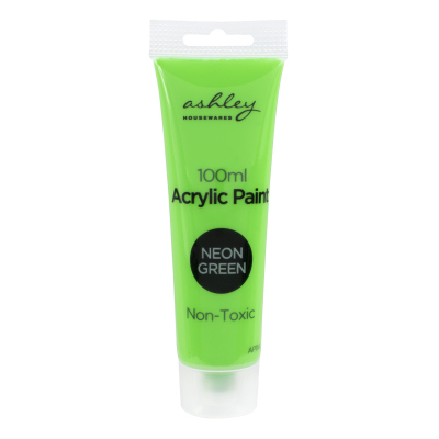 100ml Waterproof Quick Drying Neon Green Acrylic Paint Tube