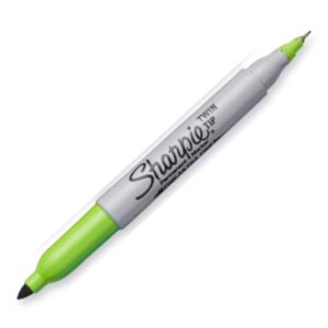 Sharpie Green Twin Tip Marker Pen