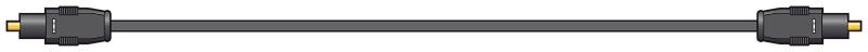 Lead Fibre Optic TOSlink 5Mtr. Black