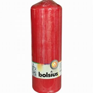 Bolsius 200 x 70mm Red Pillar Candle