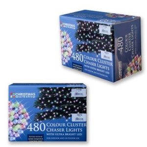 Christmas Lights LED 480 Warm White Cluster Chaser