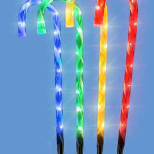 Christmas Light Candy Cane Stick 40 LED x4