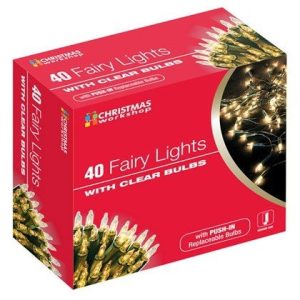 Christmas Lights Shadeless 40 Clear