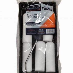 Hamilton 7 Piece 4" Mini Foam Paint Roller and Tray Set
