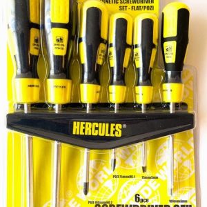 Hercules 6 Piece Slotted and Pozi Screwdriver Set