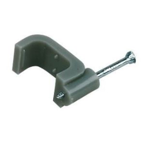 Cable Clips Flat 2.5mm Grey x300