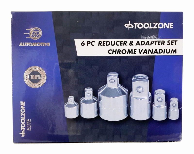 Socket Adaptor Set 6Pce.1/4"x3/8" 3/8"x1/2" 1/2"x3/4" Both
