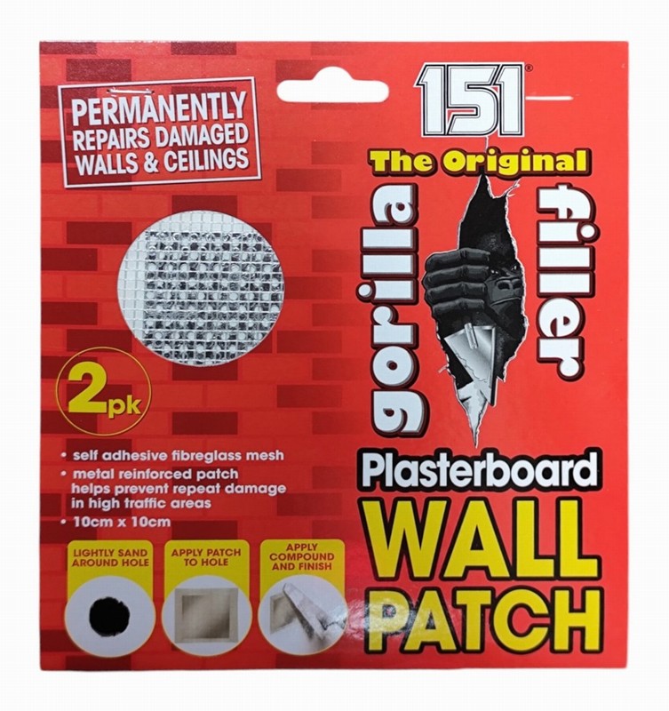 Gorilla 2 Pack Plasterboard Wall Mesh Patch