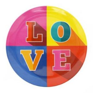 Picnic Ware Plate Melamime LOVE 25cm