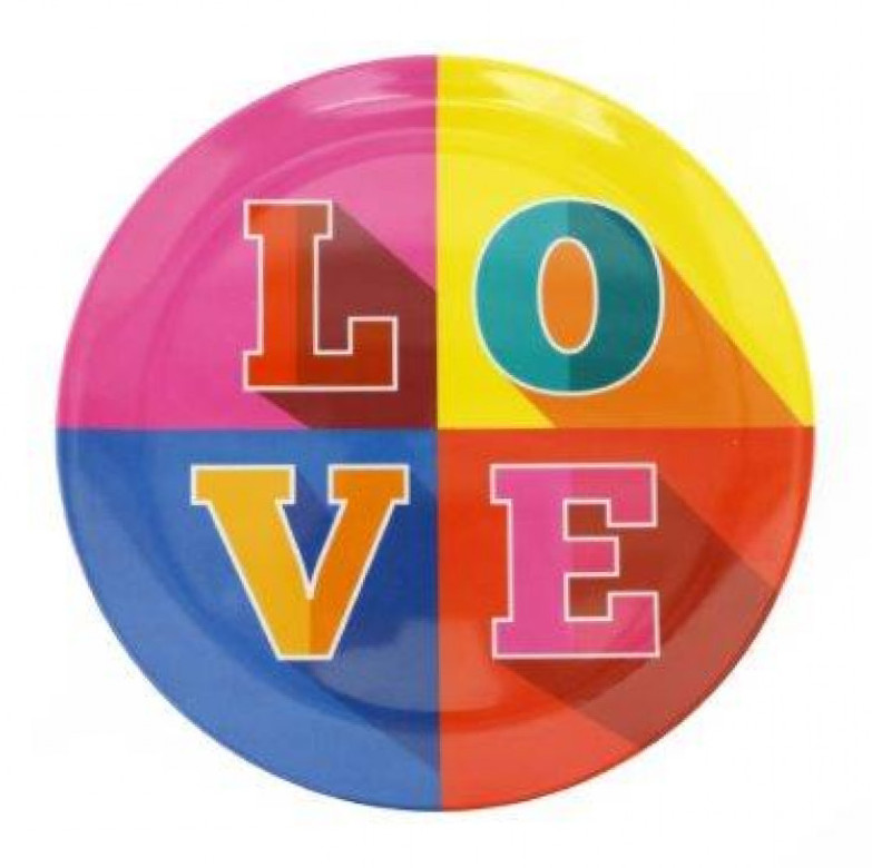 Picnic Ware Plate Melamime LOVE 25cm