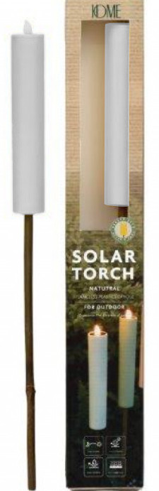 Solar Garden Flares 58cm White x2
