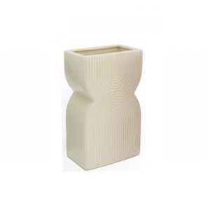 Vase Bee Ribbed 12x20cm Cream