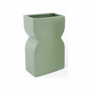 Vase Bee Ribbed 12x20cm Jade Green
