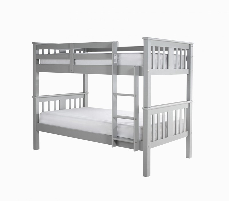 Bedstead 90cmx2 Bunk NAVARRO Grey