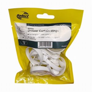 Shower Curtain Rings White x12   [+]