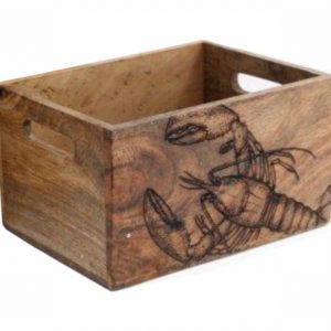 Crate Storage Mango Wood Lobster Lge. 35x25x19cm
