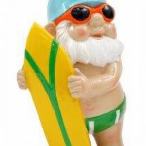 Ornamental Gnome 20.5cm Bright Beach Blue Hat