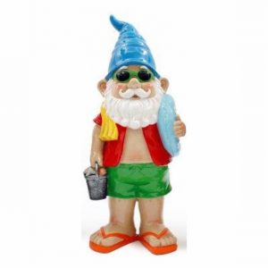 Ornamental Gnome 34.5cm Beach Blue Hat
