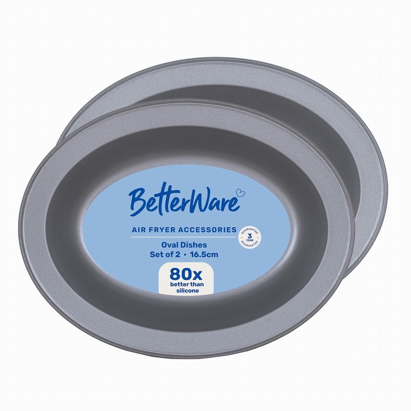Air Fry BETTERWARE Oval Dish x2 Non Stick