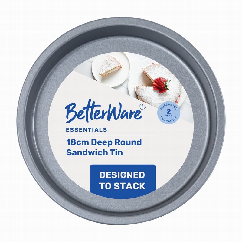 Sandwich Tin Round 18cm BETTERWARE