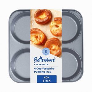 Yorkshire Pudding Tray 4 Hole BETTERWARE