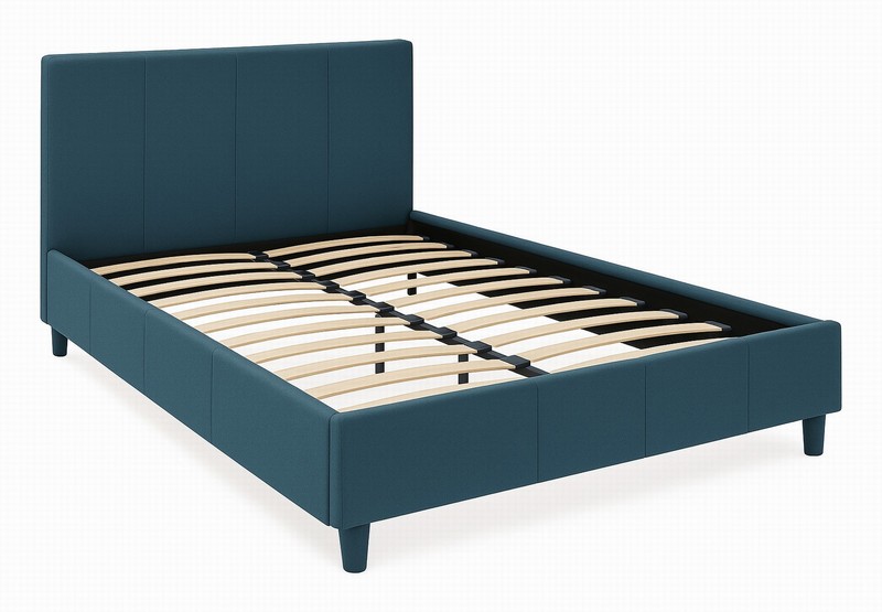 Bedstead 90cm PRADO Fabric Petrol Blue