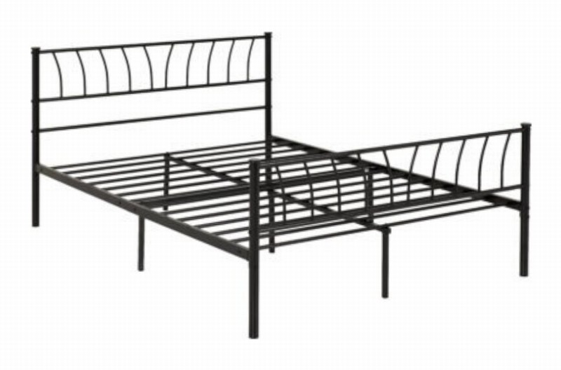 Bedstead 135cm HARLOW Metal Black