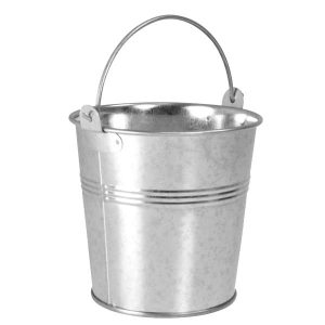Food Display Bucket Galv. With Handle 7x5x5.5cm