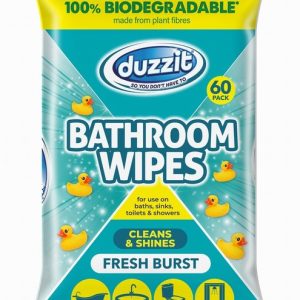 Wipes DUZZIT Bathroom Fresh Burst Biodegradable x60