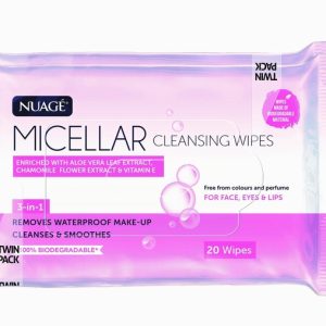 Wipes NUAGE Smooth 3in1 Cleansing 2x20 Biodegradable