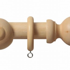 Curtain Pole RENAISSANCE Ball End 28mmx120cm Natural Wood
