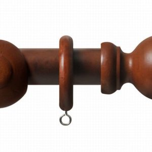 Curtain Pole RENAISSANCE Ball End 28mmx200cm Wood Walnut