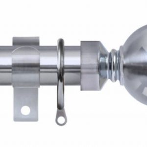 Curtain Pole RENAISSANCE Ext. Ball 25/28mmx 90>160cm P. Chrome